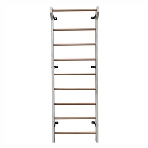 Peralatan Olahraga Terapi Fisik Rumahan, Latihan Serbaguna, Tangga Senam Multifungsi, Palang Senam Kayu yang Dipasang di Dinding - Product Image 2