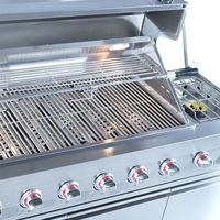 Îlot de cuisine extérieur écologique en acier inoxydable 304 avec armoire à 4 tiroirs pour divertissement en plein air et équipement de cuisine