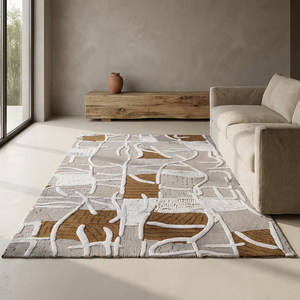 <span class=keywords><strong>Tapis</strong></span> moderne en laine importée et soie de bambou, style minimaliste Wabi-sabi, tufté à la main, pour bureau, cuisine, <span class=keywords><strong>appartement</strong></span> - Product Image 1