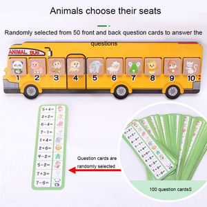 Juguetes educativos tempranos <span class=keywords><strong>de</strong></span> autobús <span class=keywords><strong>de</strong></span> matemáticas <span class=keywords><strong>de</strong></span> animales con 100 juegos <span class=keywords><strong>de</strong></span> <span class=keywords><strong>Ejercicios</strong></span> <span class=keywords><strong>de</strong></span> Matemáticas hechos <span class=keywords><strong>de</strong></span> Juguetes Educativos <span class=keywords><strong>de</strong></span> madera para niños - Product Image 2