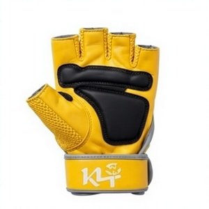 Gants de fitness K4 à demi-doigts en cuir PU avec sangle de poignet réglable pour la musculation et l'entraînement en salle de sport, unisexe - Product Image 1