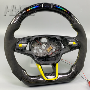 Accessoires intérieurs de voiture Volant de course en fibre de carbone et LED pour <span class=keywords><strong>SKODA</strong></span> <span class=keywords><strong>Octavia</strong></span> <span class=keywords><strong>RS</strong></span> IV VRS - Product Image 2