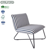 Fauteuil d'appoint rayé moderne et confortable CARLFORD, durable, pour la décoration intérieure, salon, chambre, chaise de loisirs pour appartement et hôpital