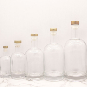 Custom 50ml 100ml 200ml 375ml 500ml 750ml <strong>Fancy</strong> Empty Glass Liquor Bottle for Whiskey Bourbon <strong>Gin</strong> Liquor - Product Image 1