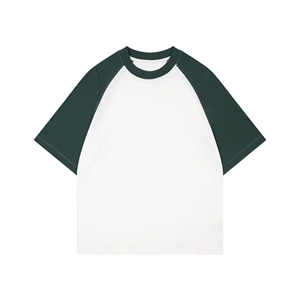 Raglan Color Block Tee 300gsm Algodón Cuello redondo, Estética juvenil - Product Image 1