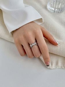 Dylam Fashion Minimalist 925 <b>Sterling</b> <b>Silver</b> Rhodium 18K Gold Plated <b>Adjustable</b> Bow Tie Polish Resizable Women <b>Rings</b> - Product Image 5