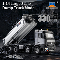 Camion benne télécommandé Huina 1536 Pro 13 canaux, échelle 1/14, 2,4 GHz, en métal moulé sous pression, véhicule de construction RC
