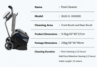 Robot nettoyeur de piscine extérieur ZODIAC DUO-X-DX4000 intelligent sans fil automatique, aspirateur sans fil, escalade des parois, filtre au lithium
