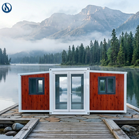 Maison conteneur de luxe extensible 20ft 40ft, maison modulaire préfabriquée en acier portable, villa 1 2 3 4 chambres