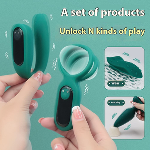 Set Telecomandato BlueRabbit in Quattro Pezzi, Dispositivo per il Piacere Femminile, Plug Anale, Anello di Bloccaggio Maschile, Dispositivo Indossabile per la Masturbazione Femminile - Product Image 5