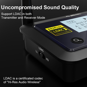 1Mii B03Pro + Adaptador <span class=keywords><strong>Bluetooth</strong></span> LDAC Transmisor y receptor 3 en 1 con modo de derivación Transmisor receptor de audio <span class=keywords><strong>Bluetooth</strong></span> 5,2 - Product Image 5