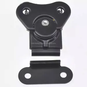 Venda Direta Estoque Preto Revestido Metal Toggle Clip Trava Caixa De Madeira Borboleta Estilo Rotary Draw Latches Hasp Fastener