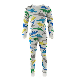 <span class=keywords><strong>Pyjama</strong></span> pour garçons personnalisé, imprimé de dessins animés d'automne et d'hiver, manches longues, mélange de coton doux, vêtements de détente mignons - Product Image 1