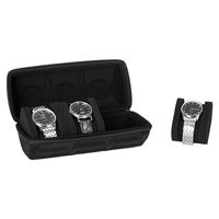 Siyoucase personnalisé de luxe de haute qualité 3 fentes montre numérique étui de voyage réutilisable Portable coque rigide noir Eva boîtier de montre affichage