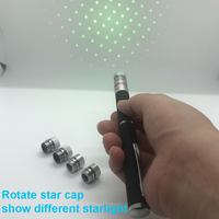 Pluma láser 5 en 1, láser de juguete con patrón de varias estrellas, luz roja, verde y azul, para gatos y perros