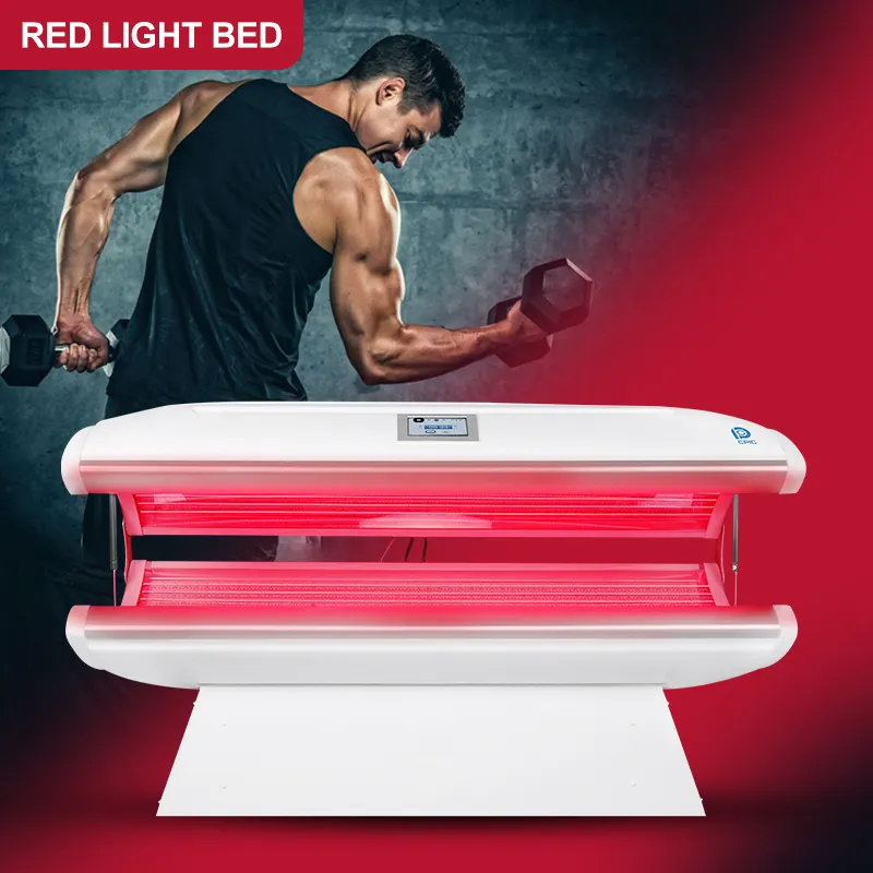 Cama de terapia de luz vermelha infravermelha para recuperação muscular, cama de corpo inteiro com LED vermelho, 660nm 850nm 940nm, 11611 LEDs