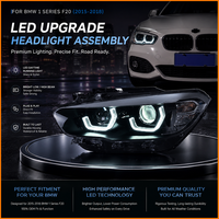 Untuk BMW Seri 1 F20 F21 2015-2018 Facelift Upgrade ke Gaya M3 Competition 2023 Lampu Depan Bi-LED DRL Heksagonal
