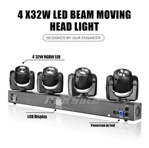 Marslite - Foco Móvil de 4 Cabezas con Haz de Luz, 4x32W RGBW LED, Luces para Discoteca, DMX, DJ, Iluminación de Escenario - Product Image 5