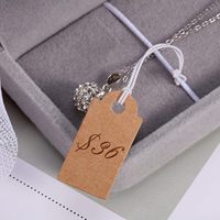 Étiquettes de prix en papier kraft avec ficelle attachée, étiquettes de prix inscriptibles, 100 pièces