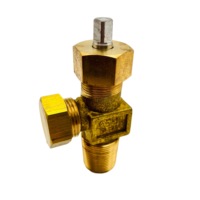 Vanne de bouteille de gaz de type aiguille QF-10 en laiton pour le chlore