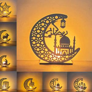 Eid Mubarak decoración para el hogar Ramadán Kareem lámpara de madera adornos decoración Ramadán <span class=keywords><strong>2022</strong></span> musulmán islámico Festival fiesta Decoración - Product Image 5