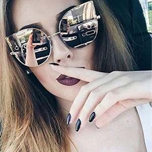 Gafas de Sol de Metal de Lujo para Mujer, Gafas de Sol de Ojo de Gato con Protección UV400, Espejo, Alta Calidad, Gran Venta 2021 - Product Image 1