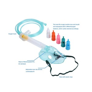 طقم قناع أكسجين فينتوري طبي قابل للتعديل مصنوع من البولي فينيل كلوريد (PVC) معتمد من CE، مناسب للتعقيم من الفئة الثانية، متوفر بأحجام مختلفة - Product Image 5