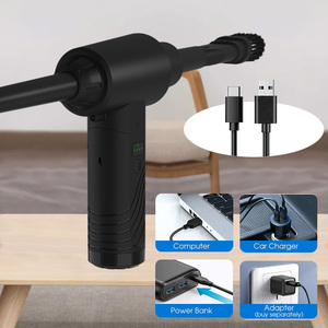 Aspirateur à air portable, sans fil, alimenté par batterie, 90W, 6000mAh, 90000RPM, noir, avec 6 embouts - Product Image 3