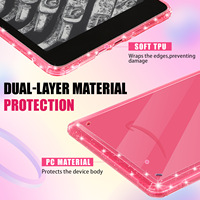 Étui pour Kindle Paperwhite 12e génération 2024, design transparent en acrylique avec paillettes, coque de protection pour tablette, pare-chocs souple en TPU