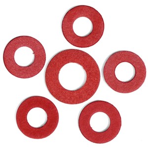 Entretoises isolantes en fibre plate rouge pour vis de carte mère M2, M2.5, M3, M4, M5, M6 en acier rouge - Product Image 1