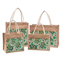 Vente en gros de sacs fourre-tout personnalisés en toile de jute avec poignée pour broderie DIY Art Crafts Print Decorations pour femmes