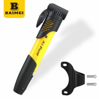 Mini pompe à main en plastique écologique pour vélos de montagne 80-130 PSI Haute pression AV/FV Étanche Durable Légère