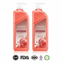 Solusi Rambut Tipis - Sampo Naspura Pomegranate, Menaikkan Akar Secara Alami & Menambah Volume & Memperbaiki Rambut