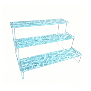 Espositore a 3 livelli in acrilico personalizzato, trasparente, per statuette, oggetti da collezione, giocattoli, organizer da banco per negozi al dettaglio - Product Image 1