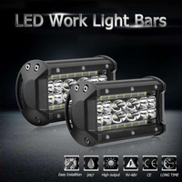 Phare de travail LED 5 pouces 84W 6000K, barre LED pour voiture, feux antibrouillard 90W pour voitures, camions, remorques, SUV, 4x4, ATV, 4WD, moto, accessoires tout-terrain