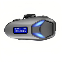 Casque K13 2X amélioré, nouveau moule privé, étanche, à réduction de bruit, avec écran HD, radio FM, intercom double fluide et musique stéréo