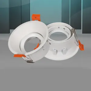 Verzonken Gu10 Ronde Led Downlight Armatuur Behuizing Cover Anti Glare Verstelbare Hoek Spot Licht Frame