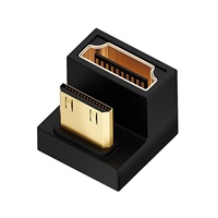Adaptateur Mini HDTV mâle vers HDTV femelle en forme de U, convertisseur HDTV 8K à 180 degrés