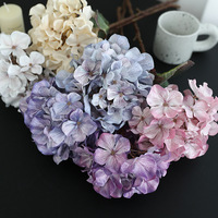 Fleur artificielle réaliste en hydrangée pour décoration de mariage, mur floral, arrangement de mariage, fleur simulée faite à la main, vente en gros