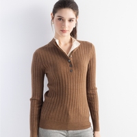 Pull cardigan en laine 100% pour femmes, col polo, effet deux pièces, pour le bureau, décontracté, voyage, usage quotidien, ouvert sur le devant, tricoté