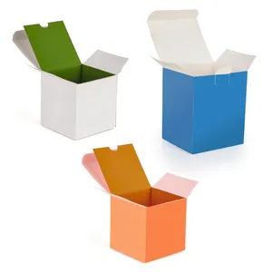 Eco Friendly produttore Logo personalizzato piegare piccolo rettangolo cosmetico quadrato regalo scatole di carta