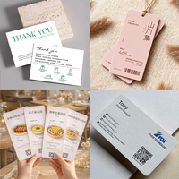 Cartes de remerciement personnalisées en carton semi-plié, écologiques et durables, imprimées pour invitations et services après-vente
