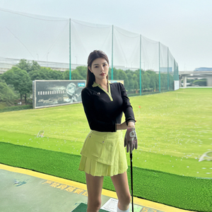 Chemise de golf et de <span class=keywords><strong>tennis</strong></span> pour femmes avec design plissé irrégulier, imprimée, respirante, en spandex/coton, vêtements de sport d'extérieur - Product Image 2