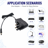 Adaptateur secteur mural noir et blanc pour prises UK, EU, US, AR, Inde, 5V, 6V, 9V, 12.6V, 13.5V, 20V, 24V, 0.5A, 1A, 1.5A, 2A, alimentation AC/DC