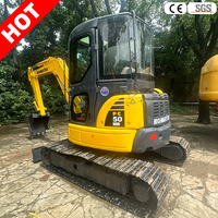 Mini-excavatrice Komatsu Pc50 d'occasion d'origine japonaise, 5 tonnes, 98% neuve, pour travaux agricoles, de jardinage, de construction de canalisations, sur chenilles, diesel, hydraulique