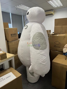 Gente Popular dibujos animados gran héroe personaje <span class=keywords><strong>Baymax</strong></span> peluche juguete inflable mascota disfraz inflable <span class=keywords><strong>Baymax</strong></span> mascota disfraz para adulto - Product Image 6