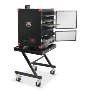 Barbecue fumoir en acier au charbon de bois avec thermomètre, four à charbon de bois sans fumée pour jardin - Product Image 4