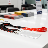 Cordino Personalizzato in Poliestere con Porta Badge, Stampa Serigrafica, Cordino Portachiavi con Logo Personalizzabile