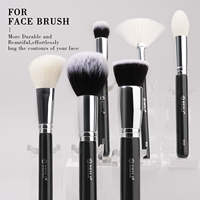 Ensemble de 15 pinceaux de maquillage professionnels, boîte cadeau de luxe, pinceaux synthétiques doux pour le fond de teint, le contour, le surligneur, les fards à paupières, les sourcils