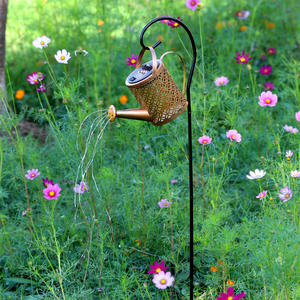 Nouvelle Arroseuse Solaire en Acier Inoxydable avec LED et Effet Fontaine, Ornement de Jardin pour Extérieur et Cour - Product Image 1